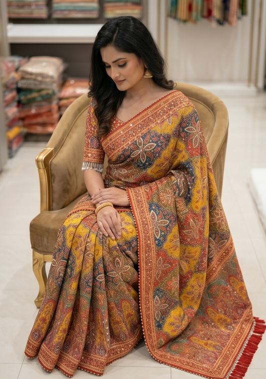 Rajwadi Patola saree