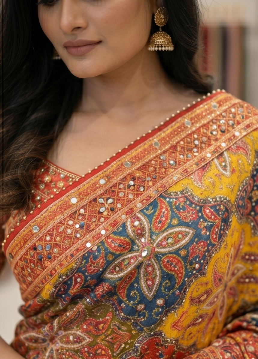 Rajwadi Patola saree